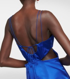 Frame - Cutout silk-blend maxi dress