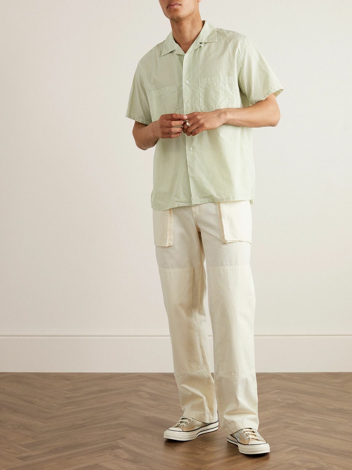 TORUS SILK COTTON TWILL CAMP SHIRT main image 0
