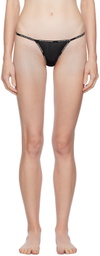 Alexander Wang Black Semi-Sheer Thong