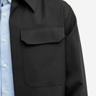 Jil Sander Men's Wool Pocket Overshirt in Black