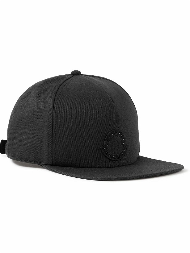 Photo: Moncler - Studded Logo-Appliquéd Cotton-Twill Baseball Cap