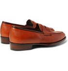 George Cleverley - Bradley II Full-Grain Leather Penny Loafers - Red