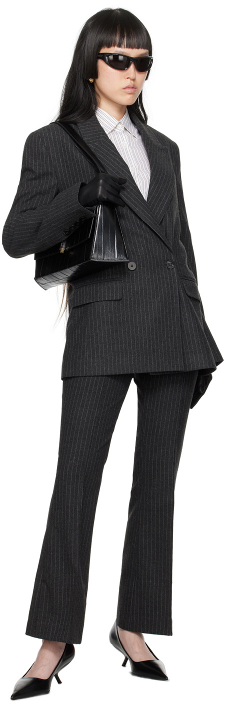 Ernest W. Baker Gray Double-Breasted Blazer