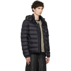 Moncler Black Verith Hooded Short Down Jacket