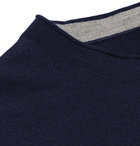 Brunello Cucinelli - Cashmere and Silk-Blend Sweater - Navy