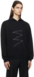 Sasquatchfabrix. Black Talisman Embroidered Half-Zip Sweatshirt