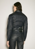 Mugler Waxed Denim Jacket