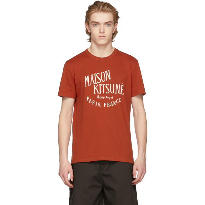 Photo: Maison Kitsuné Orange Palais Royal T-Shirt