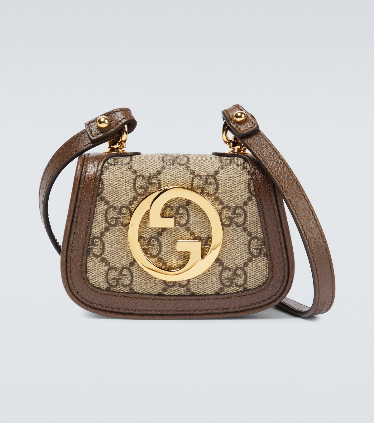 GG BLONDIE 21 FULL ZIP WALLET IN BLUE PASTEL CALFSKIN