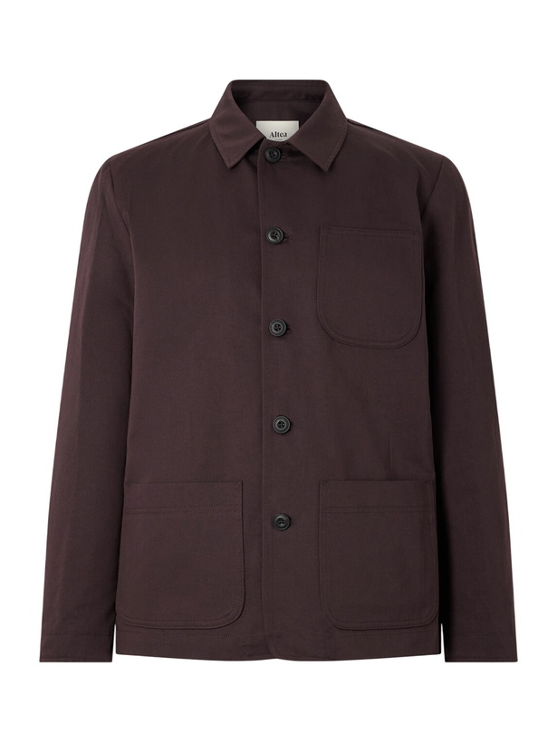 Photo: Altea - Constantin Cotton and Linen-Blend Overshirt - Brown