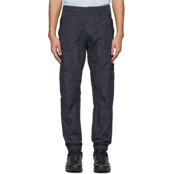 Photo: Stone Island Navy Seersucker Cargo Pants