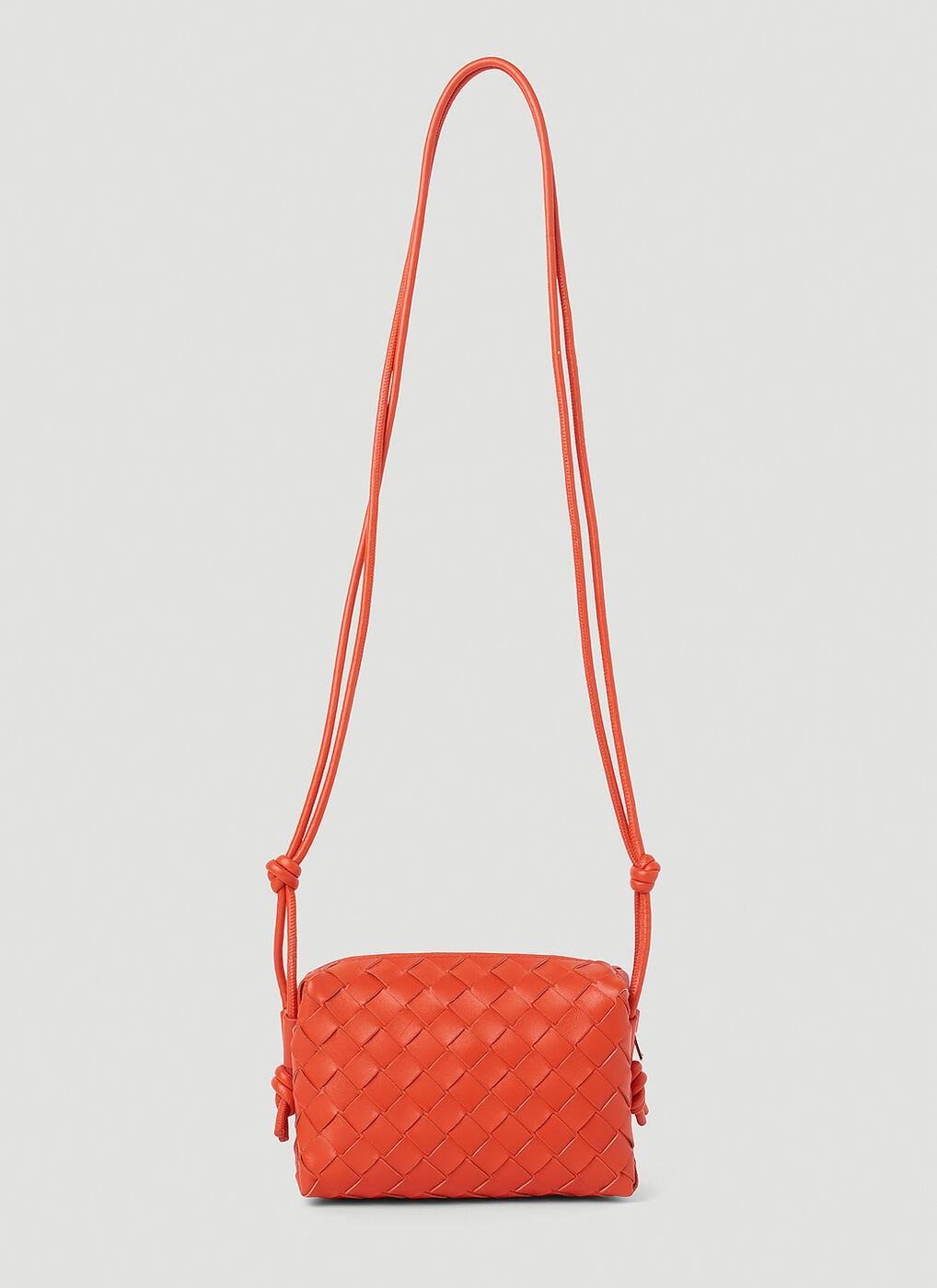 Bottega Veneta - Loop Intrecciato Mini Shoulder Bag in Orange Bottega Veneta