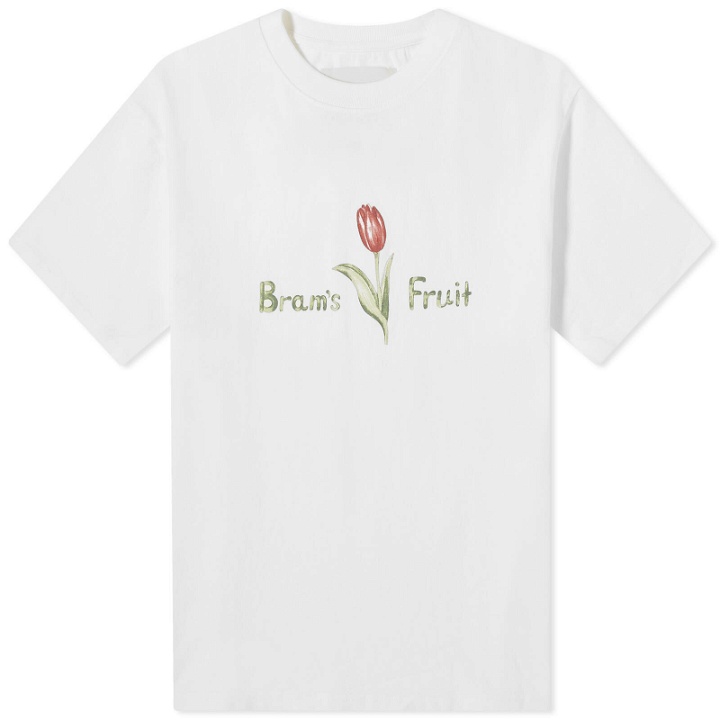 Photo: Bram's Fruit Men's Tulip Aquarel T-Shirt in White