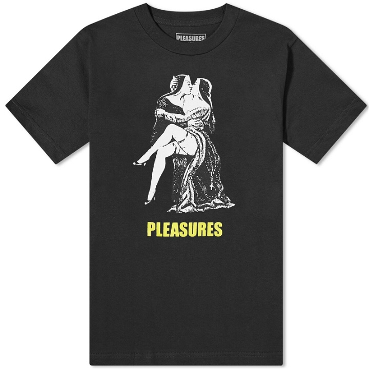 Photo: Pleasures Men's French Kiss T-Shirt in Black
