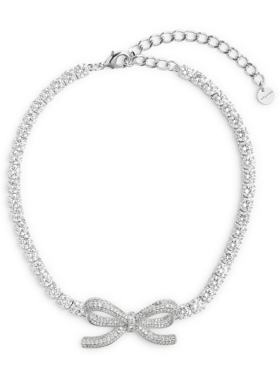ネックレス・ペンダント Self Portrait Crystal Bow Tennis Necklace Crystal Bow Tennis Necklace – self-portrait-US