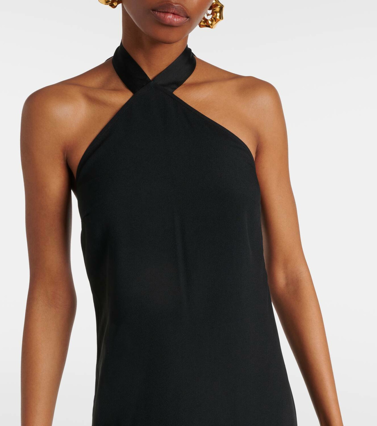 Taller Marmo Nina fringed crêpe cady midi dress Taller Marmo