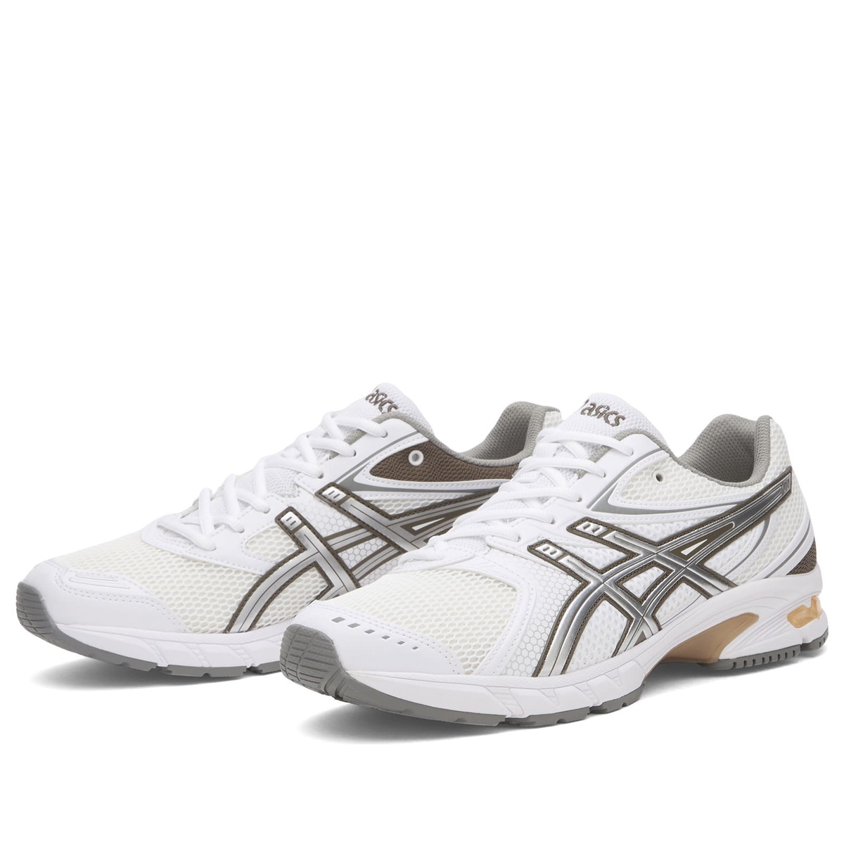 Asics Gel-Ds 14 Sneakers in White/Sepia Brown