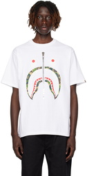 BAPE White ABC Camo Shark T-Shirt