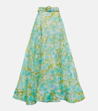 Zimmermann - High Tide linen and silk maxi skirt