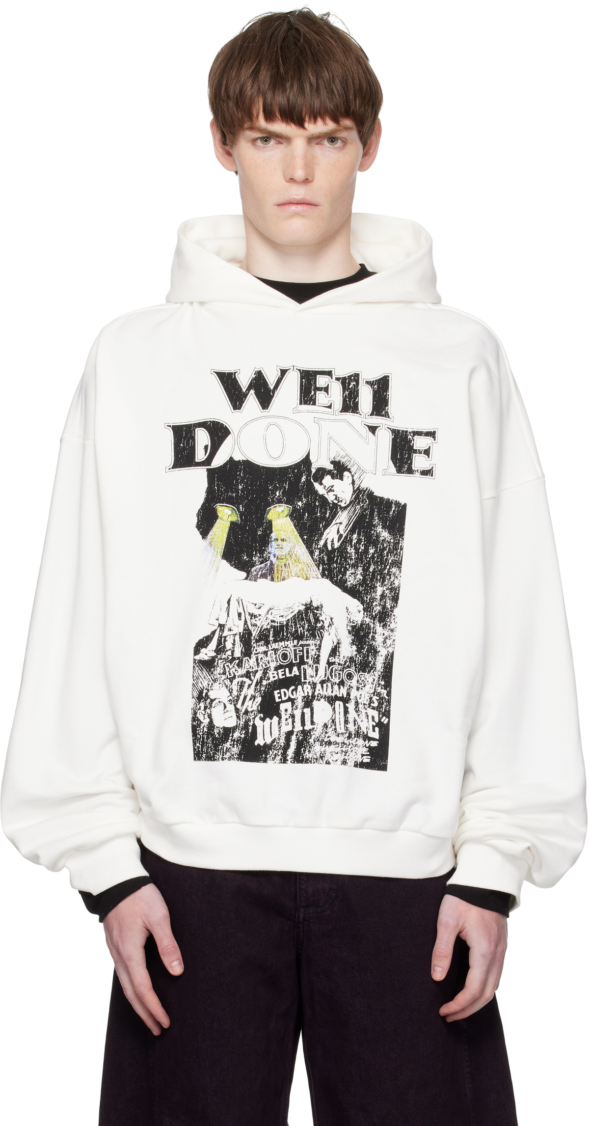 【関税込み】We11done グレー Muddy 4 Sleeves フーディ We11done Gray Muddy 4 Sleeves Hoodie We11done