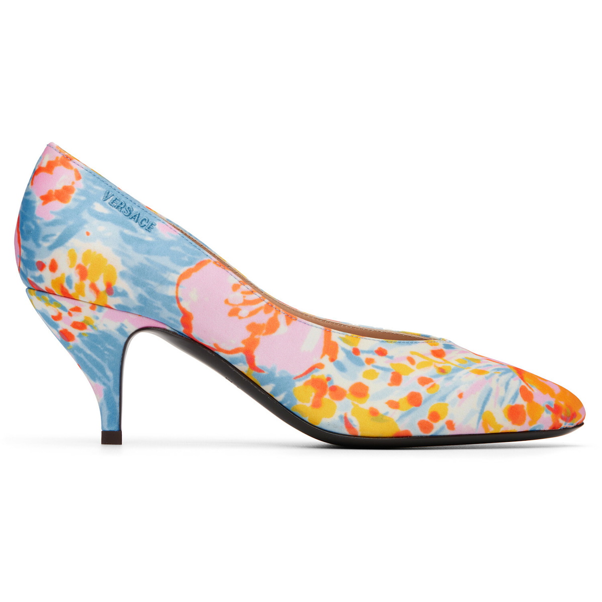Versace Multicolor Tina Printed Duchesse 65 Heels