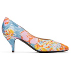Versace Multicolor Tina Printed Duchesse 65 Heels