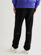 Abc. 123. - Tapered Logo-Appliquéd Cotton-Jersey Sweatpants - Black