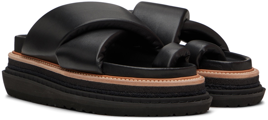 sacai Black Multiple Sole Sandals Sacai