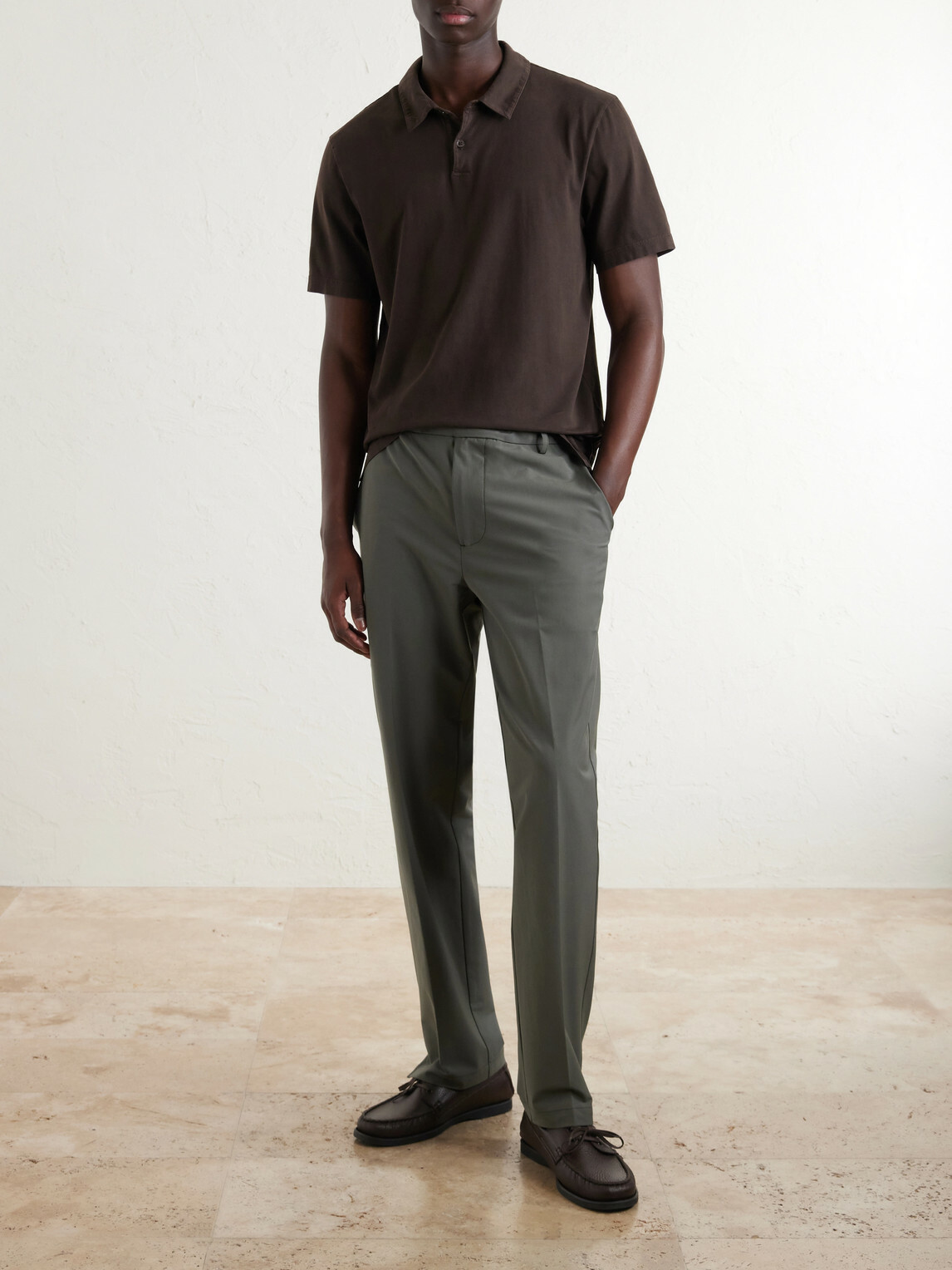 James Perse - Supima Cotton-Jersey Polo Shirt - Brown