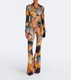 Roberto Cavalli Trompe l’œil flared pants