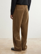 Jil Sander - Wide-Leg Cotton-Corduroy Trousers - Brown