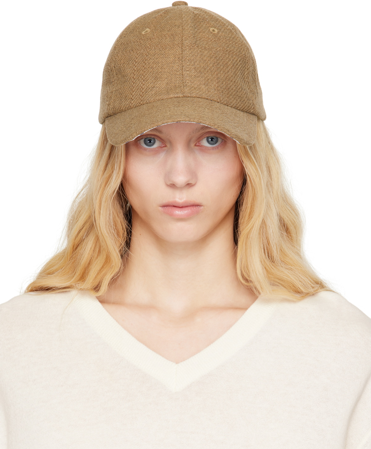 Carter Young Brown Shirting Stripe Baseball Cap
