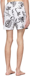 Jacquemus Black & White 'Le Maillot Peinture' Swim Shorts