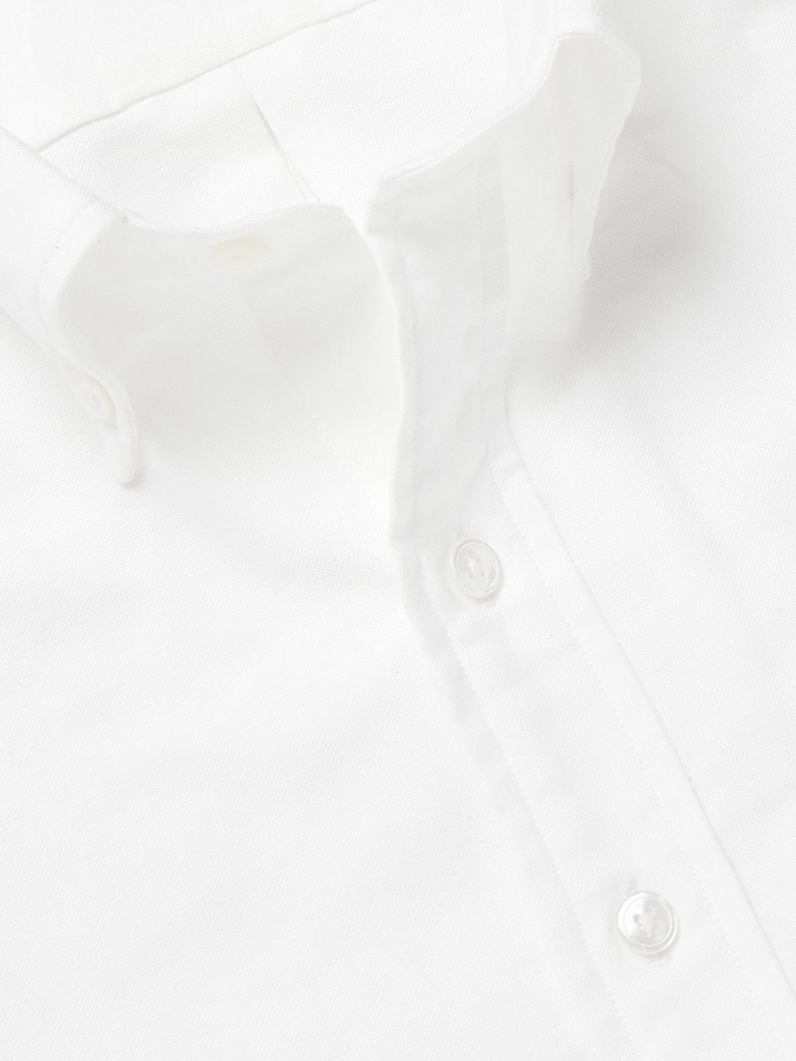 Kingsman - Slim-Fit Button-Down Collar Cotton Oxford Shirt - White