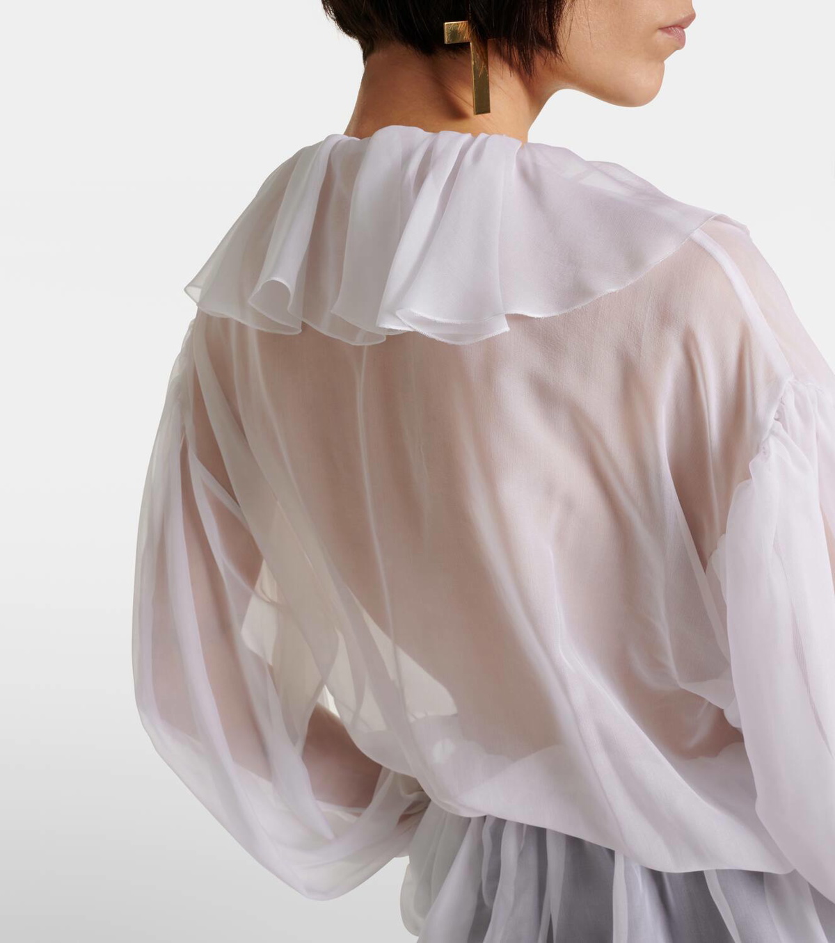 Dolce&Gabbana Ruffled silk chiffon blouse