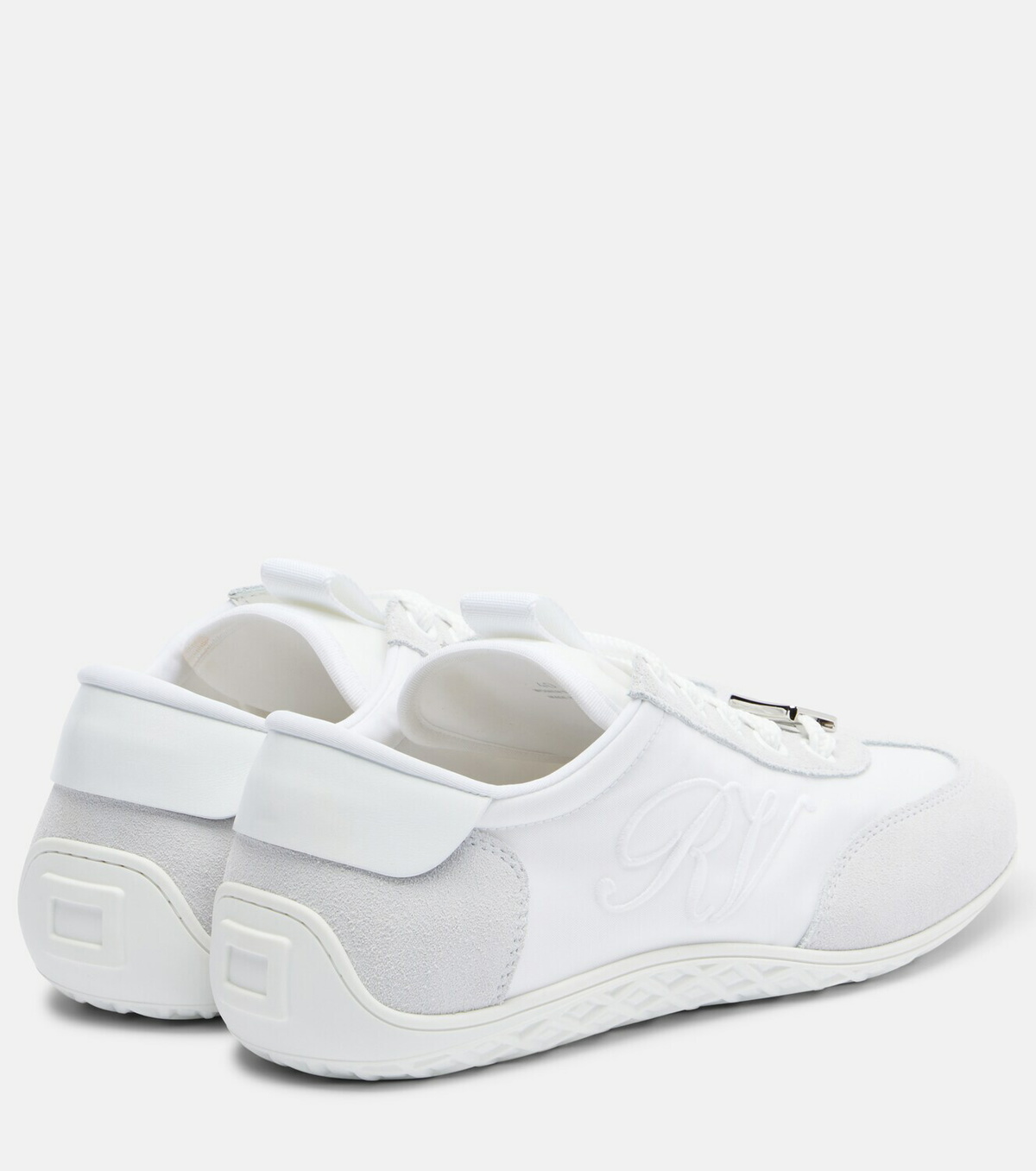 Roger Vivier Viv Low suede-trimmed sneakers