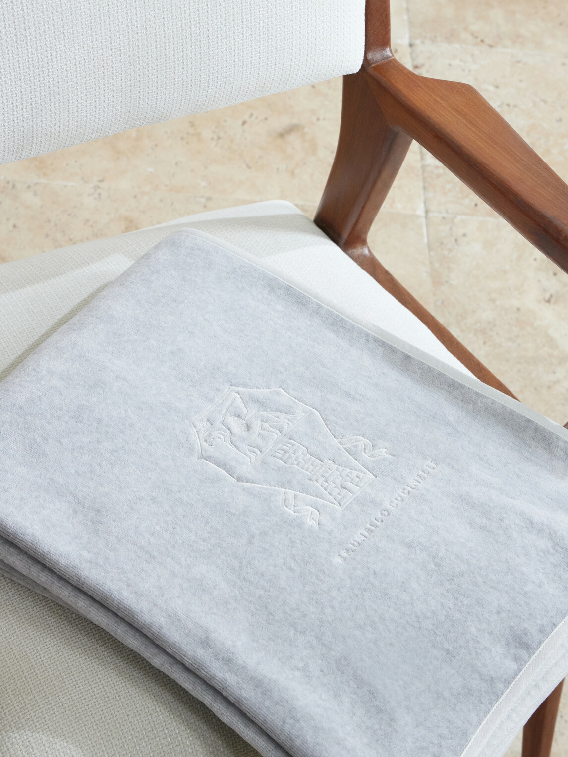 Brunello Cucinelli - Logo-Embroidered Cotton-Terry Beach Towel