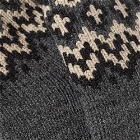 RoToTo Nordic Comfy Room Sock in Charcoal