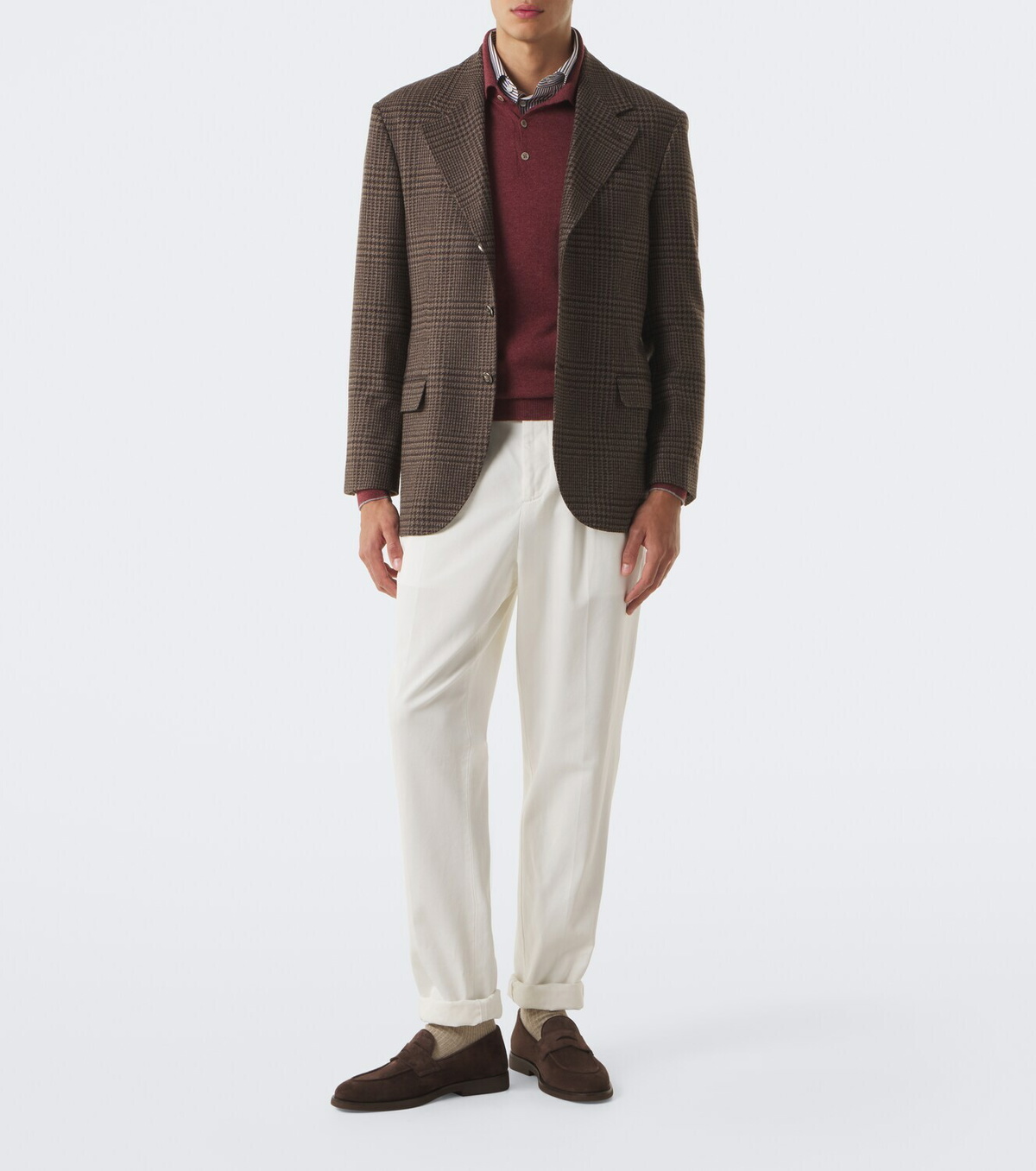Brunello Cucinelli Checked cashmere blazer