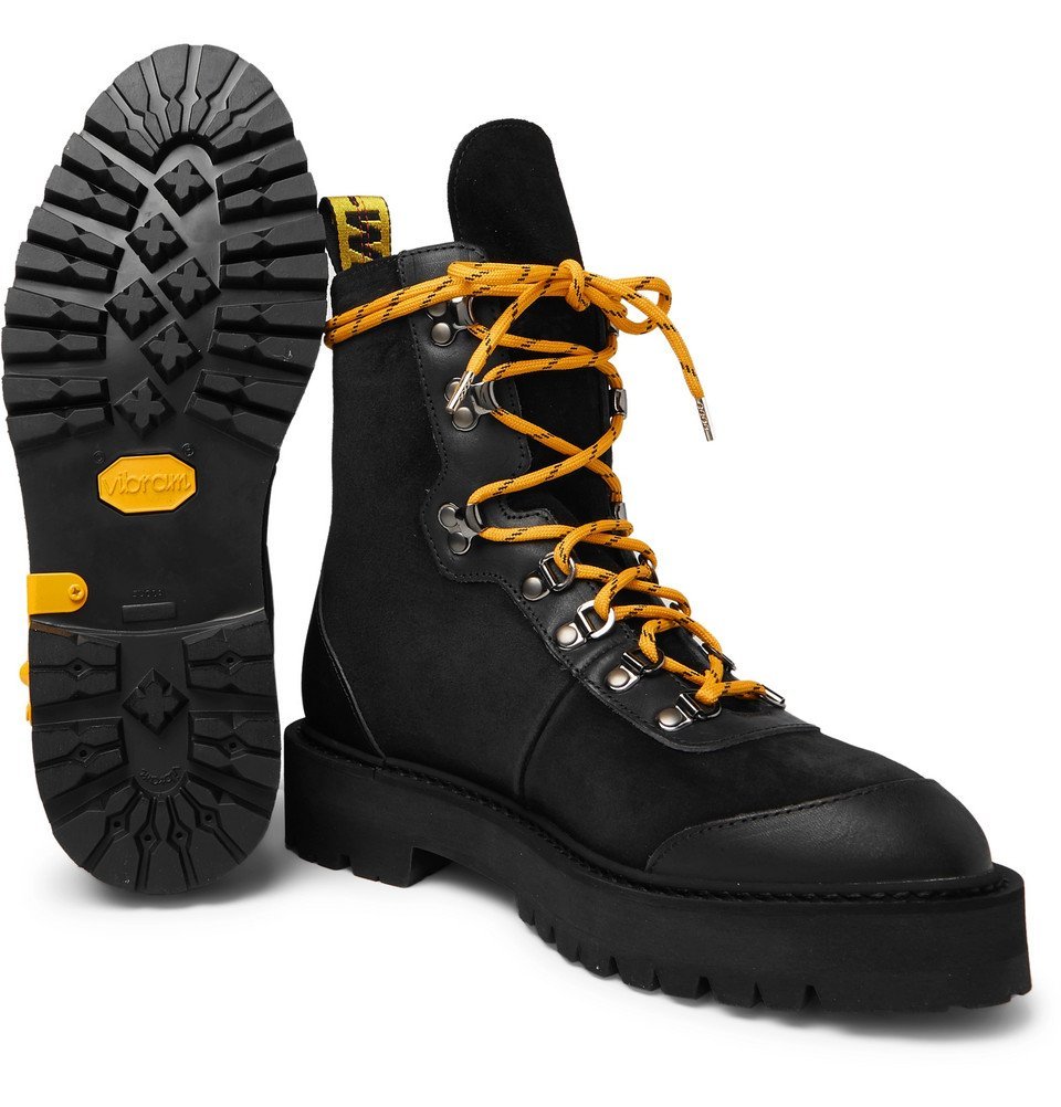 Off white leather hiking boots best sale