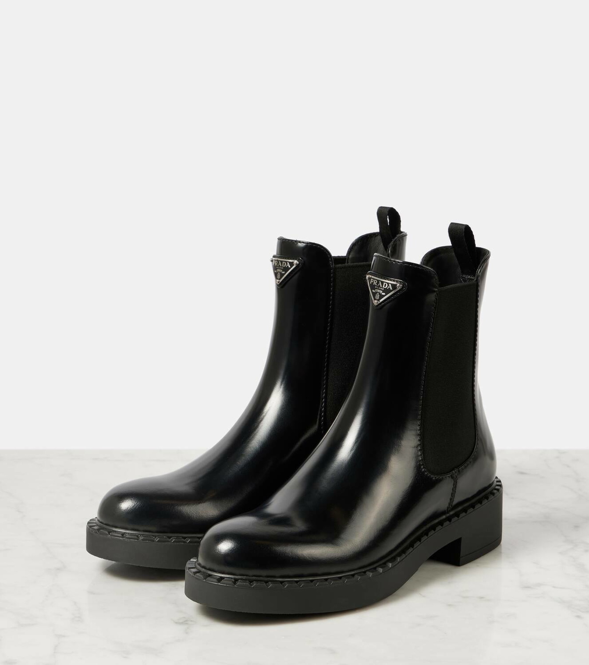 Prada Leather Chelsea boots