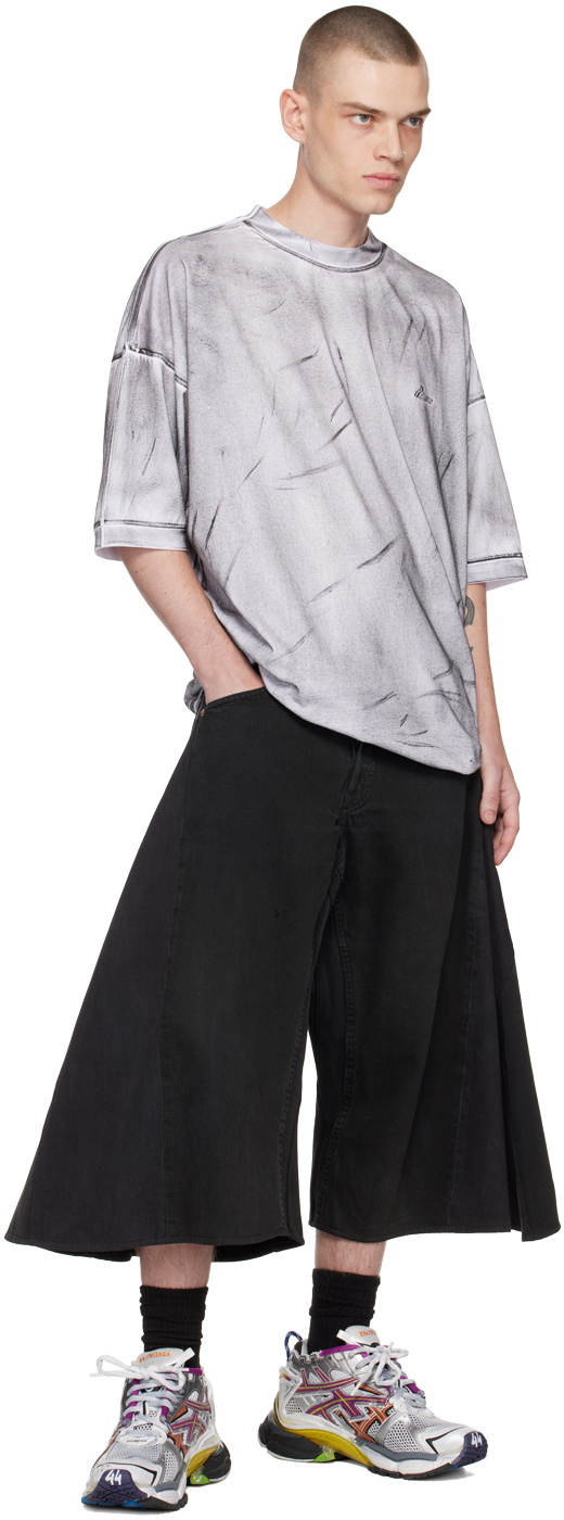 We11done White Washed Print T-Shirt We11done