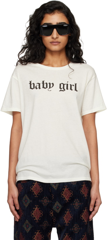Photo: R13 Off-White 'Baby Girl' T-shirt