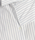 Monse Tie-neck striped cotton shirt
