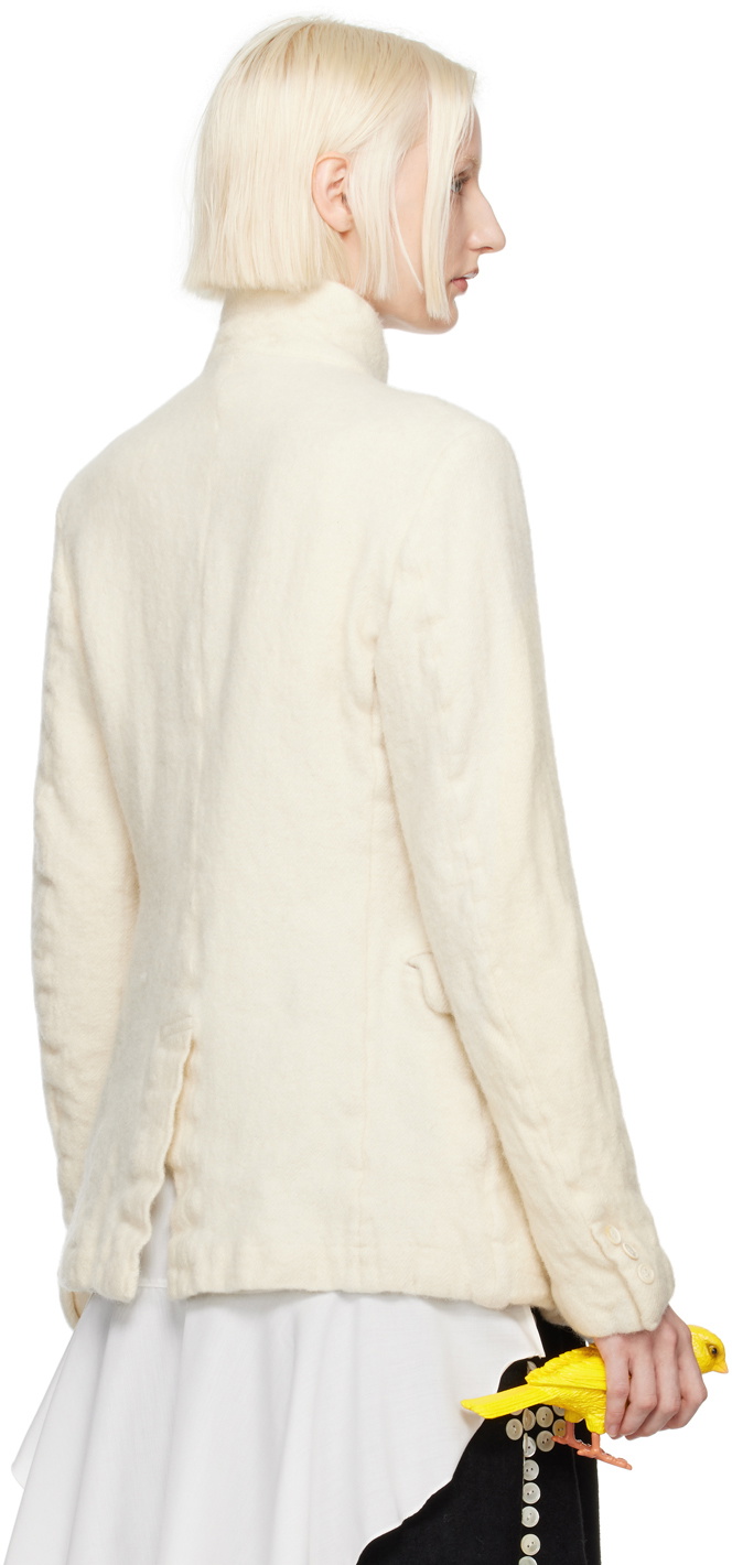 Comme des Garçons Homme Plus Off-White Double-Breasted Blazer
