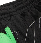 Off-White - Printed Mesh Shorts - Black