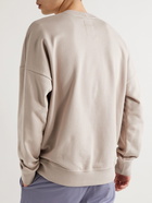 Rick Owens - Champion Logo-Embroidered Organic Cotton-Jersey Sweatshirt - Neutrals