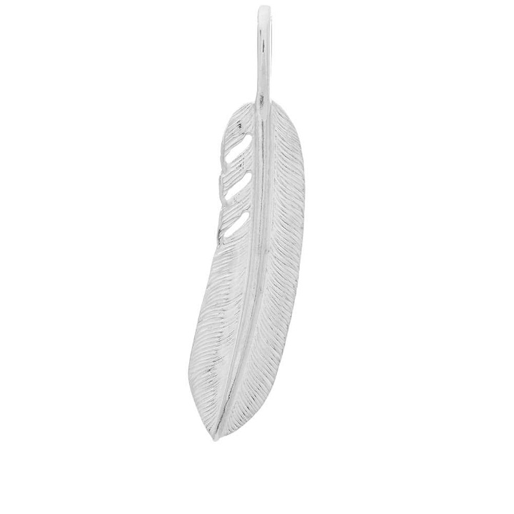 Photo: First Arrows Men's Left Sided Feather Large Pendant in Silver