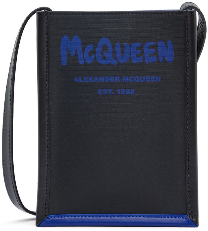 Photo: Alexander McQueen Black Mini Edge Messenger Bag