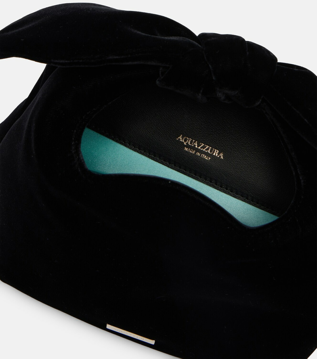Aquazzura Bow Tie Small velvet tote bag
